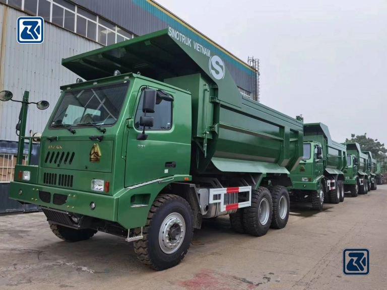 HOWO dump trucks lined up for use - HOWO Special Truck Ltd