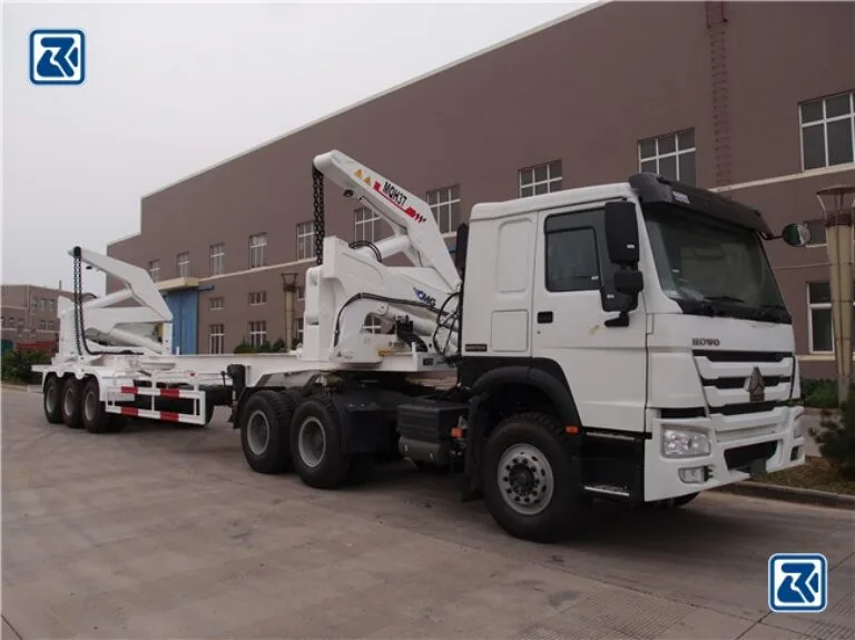 HOWO tractor truck on the road, the heavy-duty unit whose tire condition depends on steer and drive axle checks