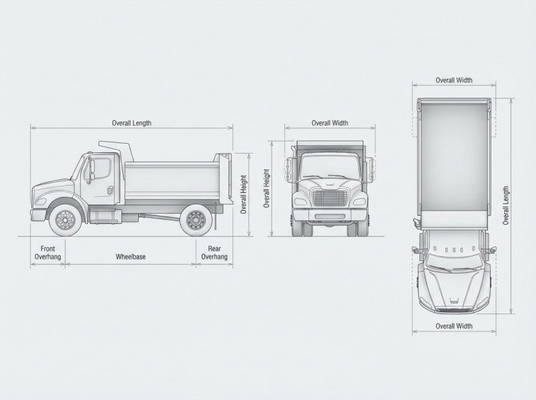 Pontos de Medição de Caminhão Basculante