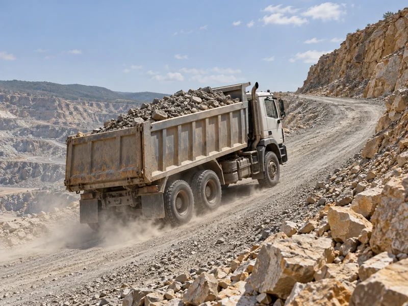 371 vs 420 dump truck loaded on a steep ramp showing how grade and payload drive engine choice